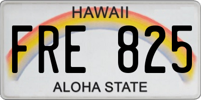 HI license plate FRE825