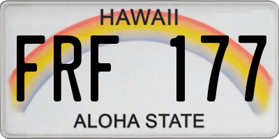 HI license plate FRF177
