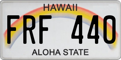 HI license plate FRF440