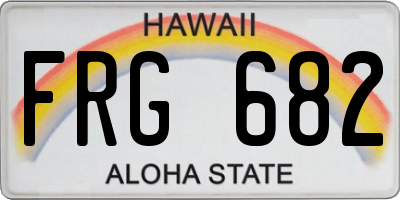 HI license plate FRG682