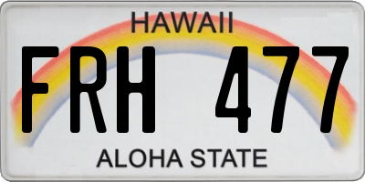 HI license plate FRH477