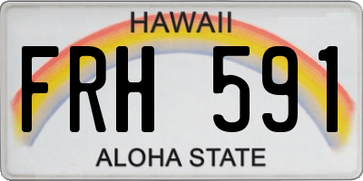 HI license plate FRH591
