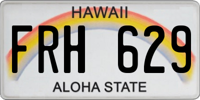 HI license plate FRH629