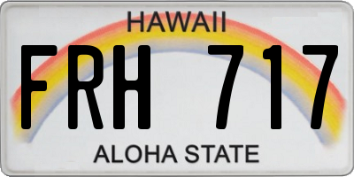HI license plate FRH717