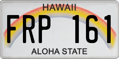 HI license plate FRP161