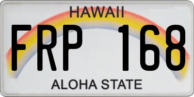 HI license plate FRP168
