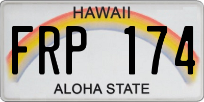 HI license plate FRP174