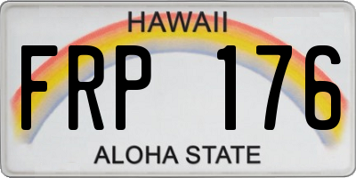 HI license plate FRP176