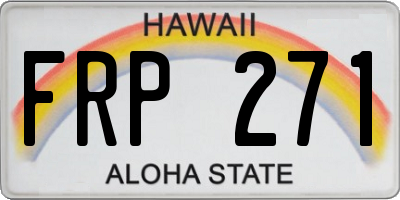 HI license plate FRP271