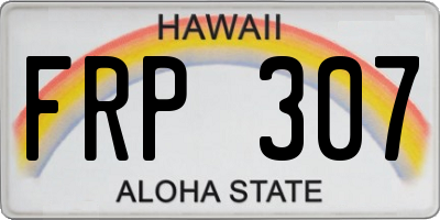 HI license plate FRP307