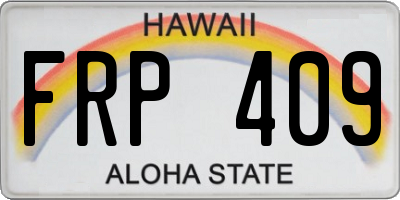 HI license plate FRP409