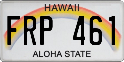 HI license plate FRP461