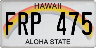 HI license plate FRP475