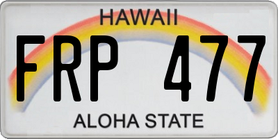HI license plate FRP477
