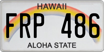 HI license plate FRP486