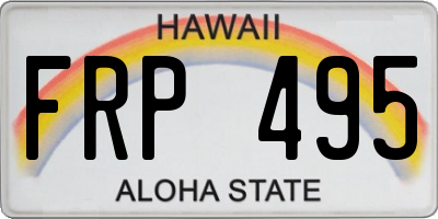 HI license plate FRP495