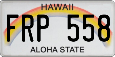 HI license plate FRP558