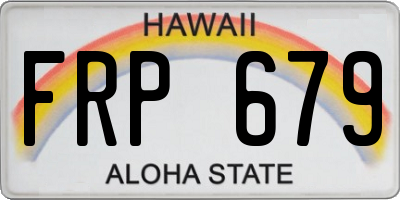 HI license plate FRP679