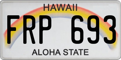 HI license plate FRP693