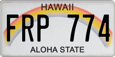 HI license plate FRP774