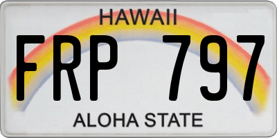 HI license plate FRP797
