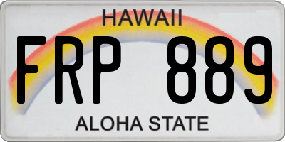 HI license plate FRP889