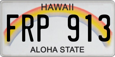 HI license plate FRP913