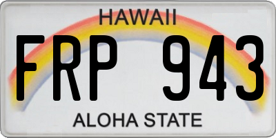HI license plate FRP943