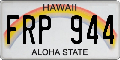 HI license plate FRP944