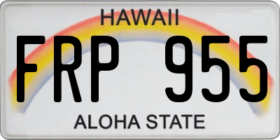 HI license plate FRP955