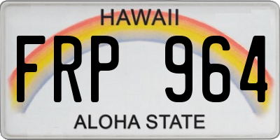 HI license plate FRP964