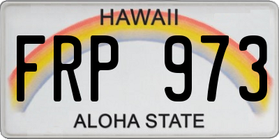 HI license plate FRP973