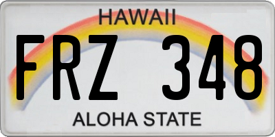 HI license plate FRZ348