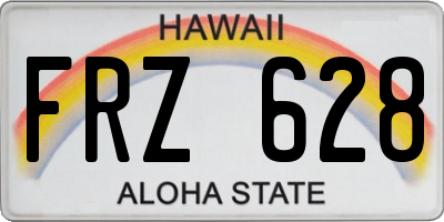 HI license plate FRZ628