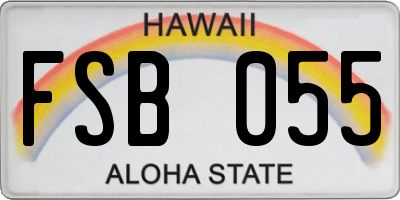 HI license plate FSB055