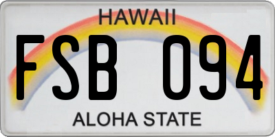 HI license plate FSB094