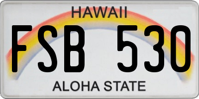 HI license plate FSB530