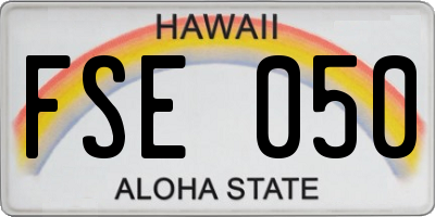 HI license plate FSE050