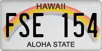 HI license plate FSE154
