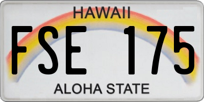 HI license plate FSE175