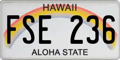 HI license plate FSE236
