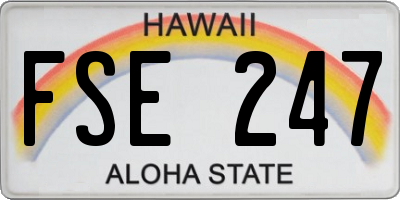 HI license plate FSE247