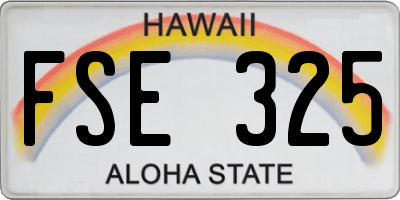 HI license plate FSE325