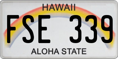 HI license plate FSE339