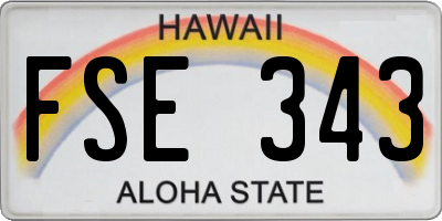 HI license plate FSE343