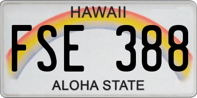 HI license plate FSE388