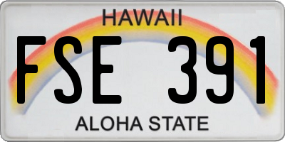 HI license plate FSE391
