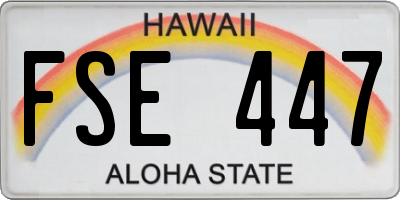 HI license plate FSE447