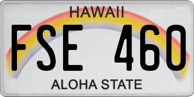 HI license plate FSE460