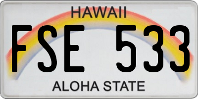 HI license plate FSE533